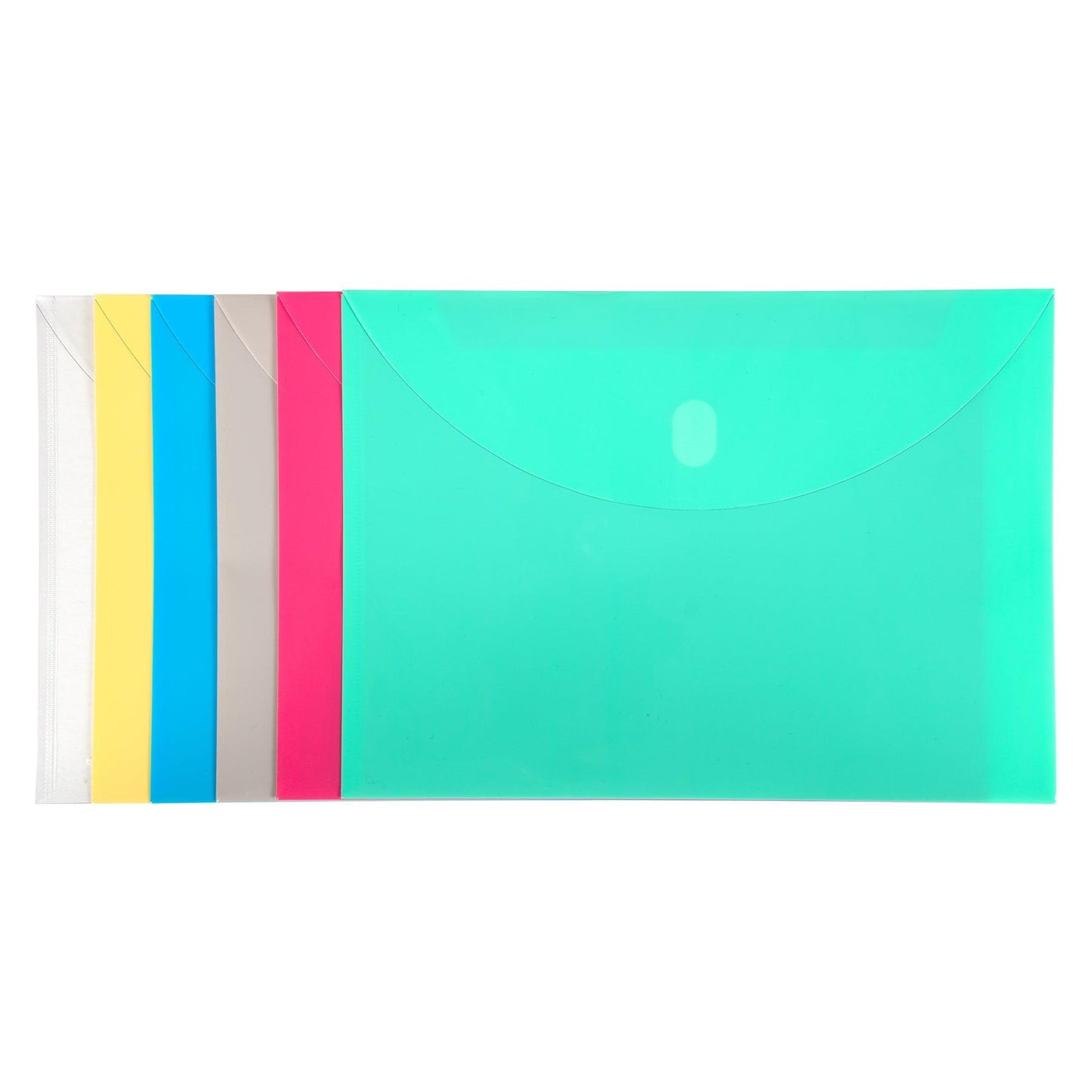 Poly XL Reusable Envelope, Letter Size, Side Load, Assorted, Pack of 36 - Loomini