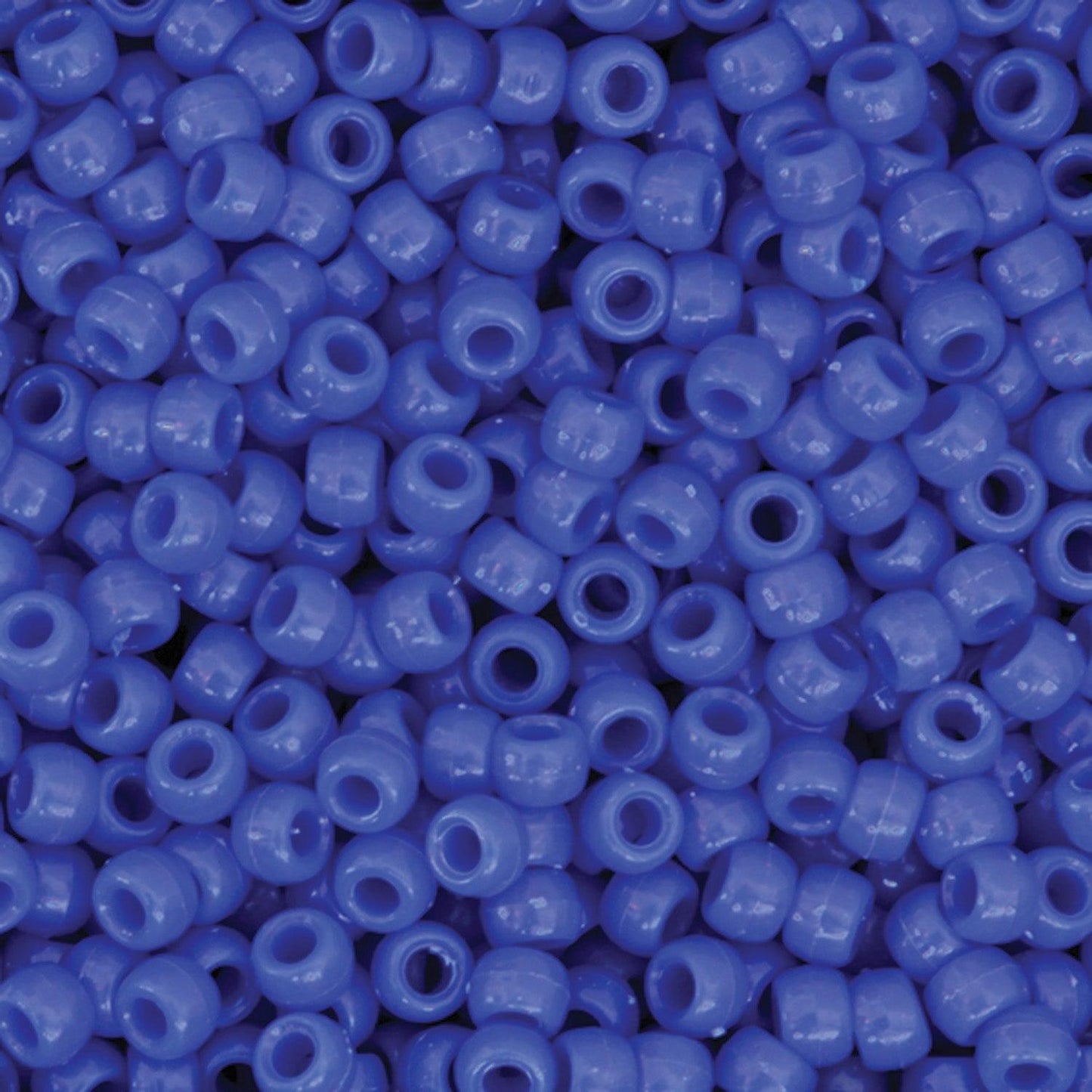 Pony Beads, Blue, 6 mm x 9 mm, 1000 Per Pack, 3 Packs - Loomini