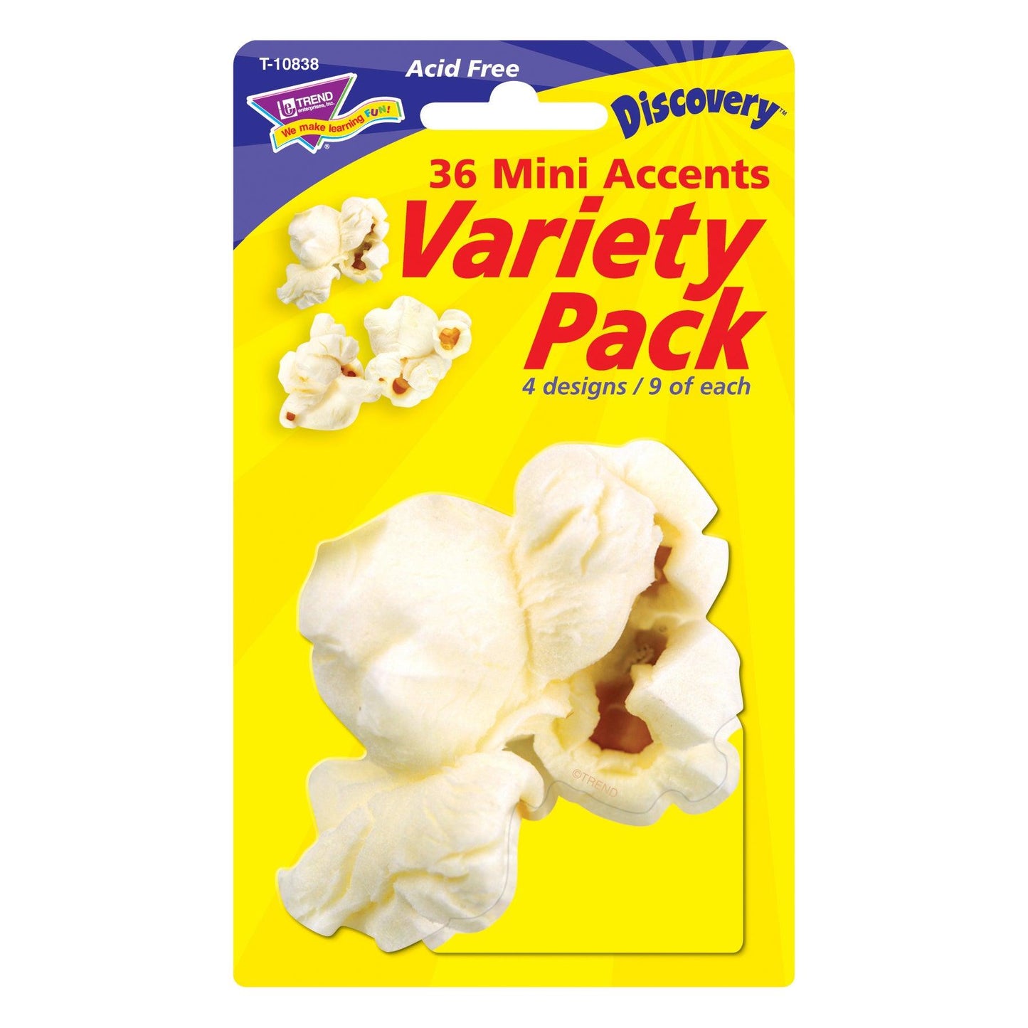 Popcorn Mini Accents Variety Pack, 36 Per Pack, 6 Packs - Loomini