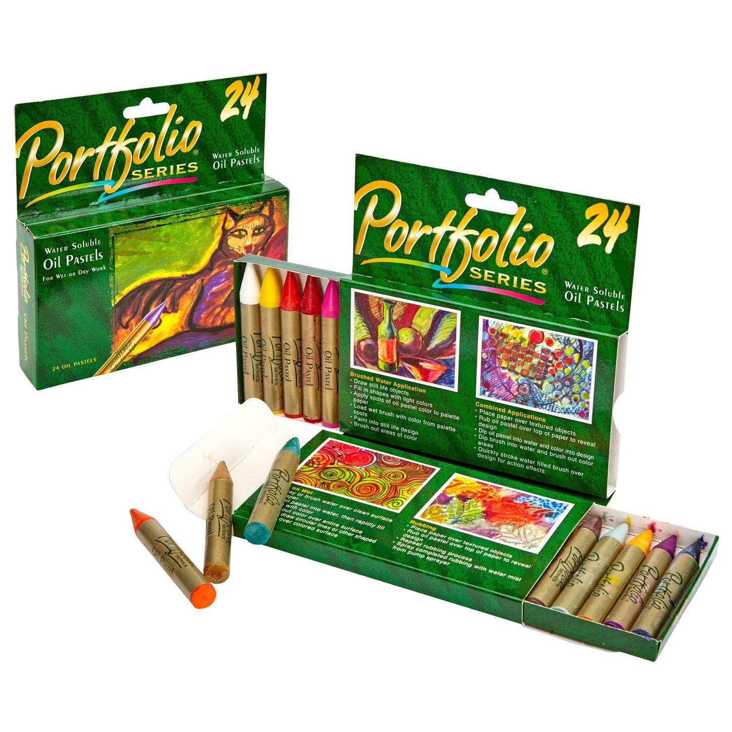 Portfolio Series Oil Pastels 24 Per Box, 2 Boxes - Loomini