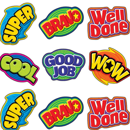 Positive Words Stickers, 120 Per Pack, 12 Packs - Loomini