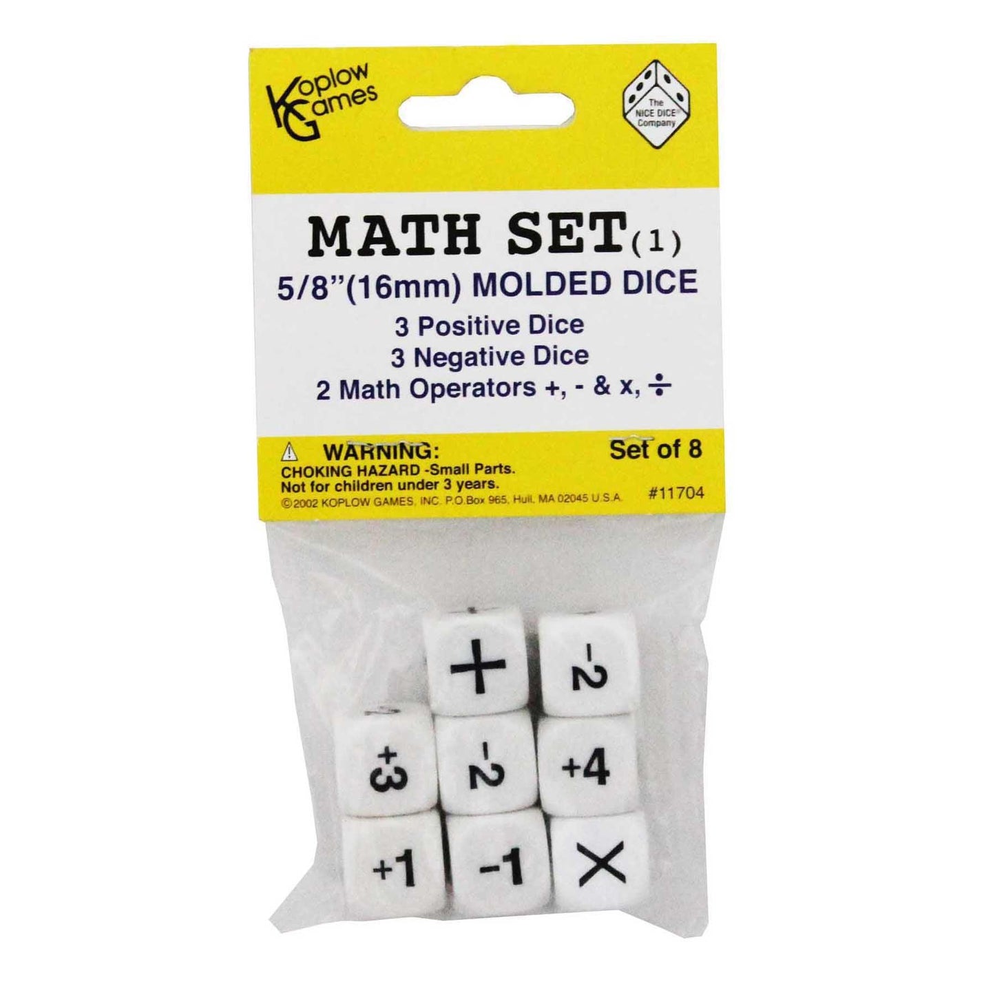 Positive/Negative Dice Set, 8 Per Set, 6 Sets - Loomini