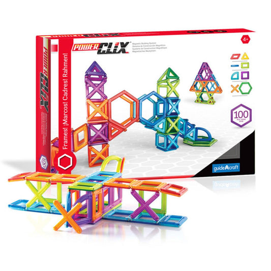 PowerClix® Frames, Magnetic Building Set, 100 Pieces - Loomini