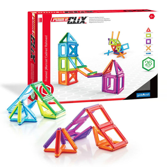 PowerClix® Frames, Magnetic Building Set, 26 Pieces - Loomini