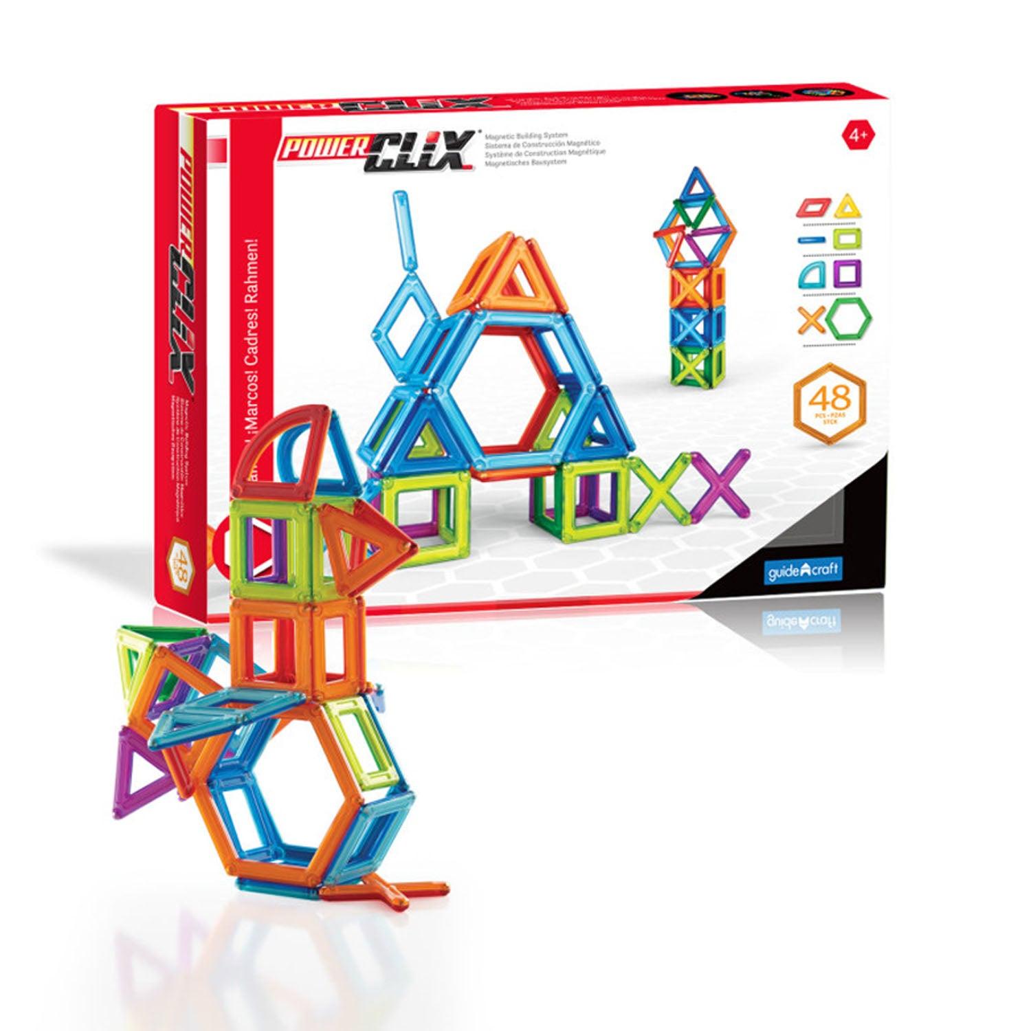 PowerClix® Frames, Magnetic Building Set, 48 Pieces - Loomini