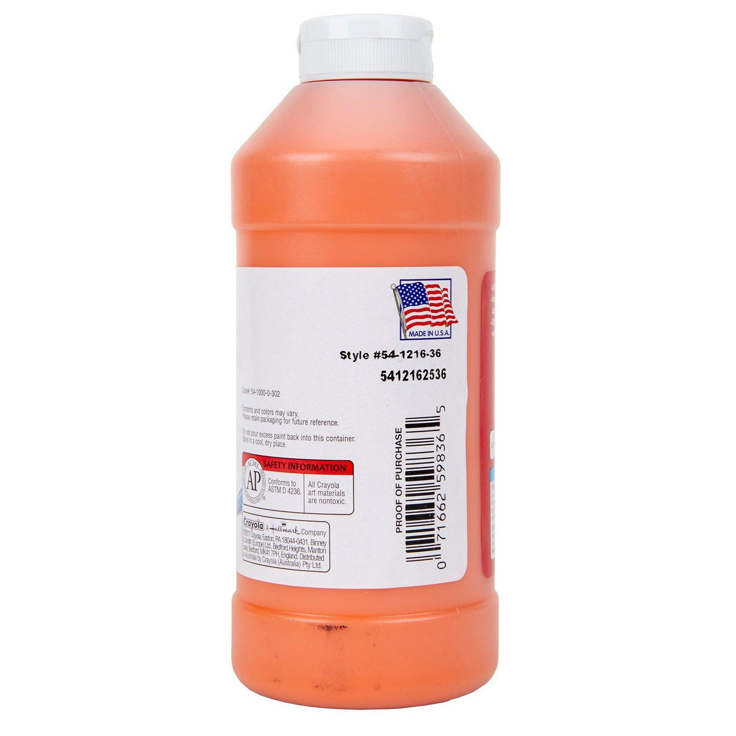 Premier Tempera Paint, 16 oz, Orange, Pack of 3 - Loomini