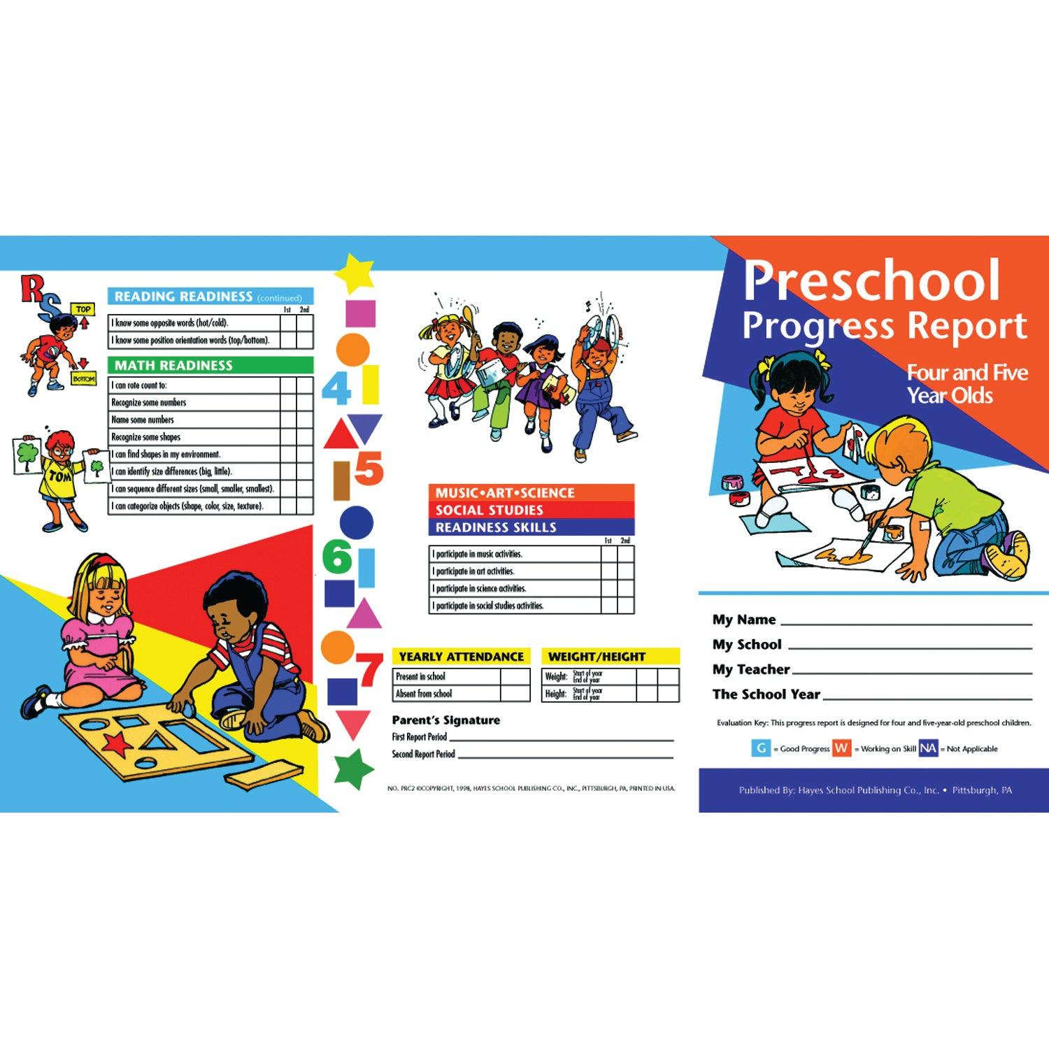 Preschool Progress Report, Ages 4-5, 10 Per Pack, 6 Packs - Loomini