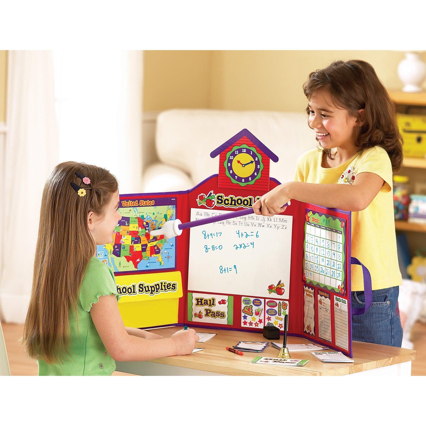 Pretend & Play® School Set w/US Map - Loomini