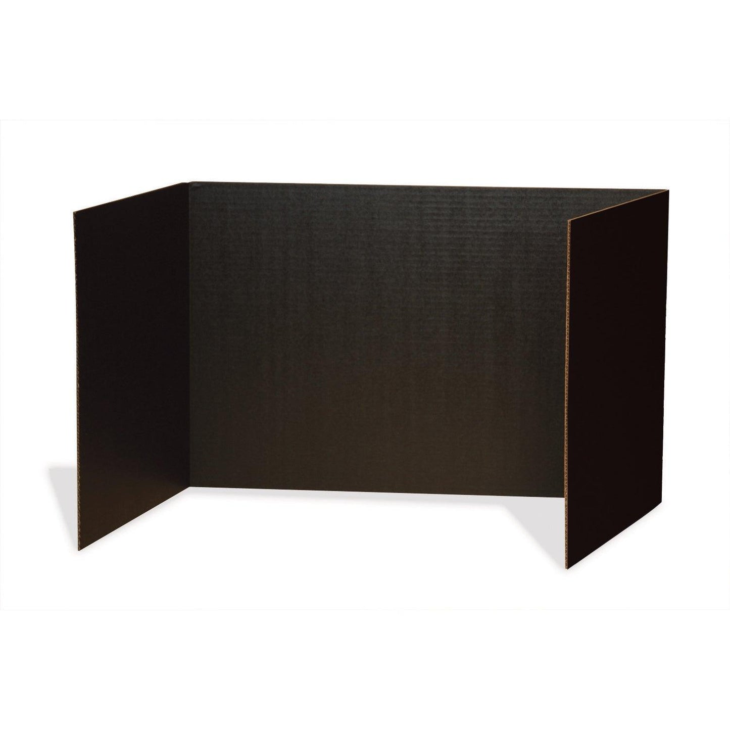 Privacy Boards, Black, 48" x 16", 4 Per Pack, 2 Packs - Loomini