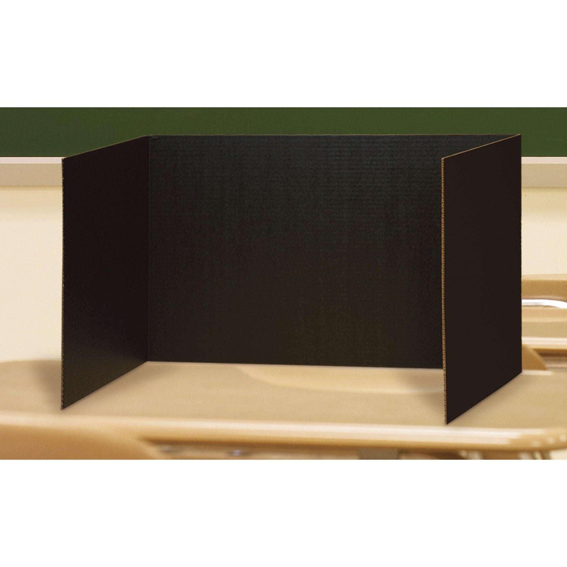 Privacy Boards, Black, 48" x 16", 4 Per Pack, 2 Packs - Loomini