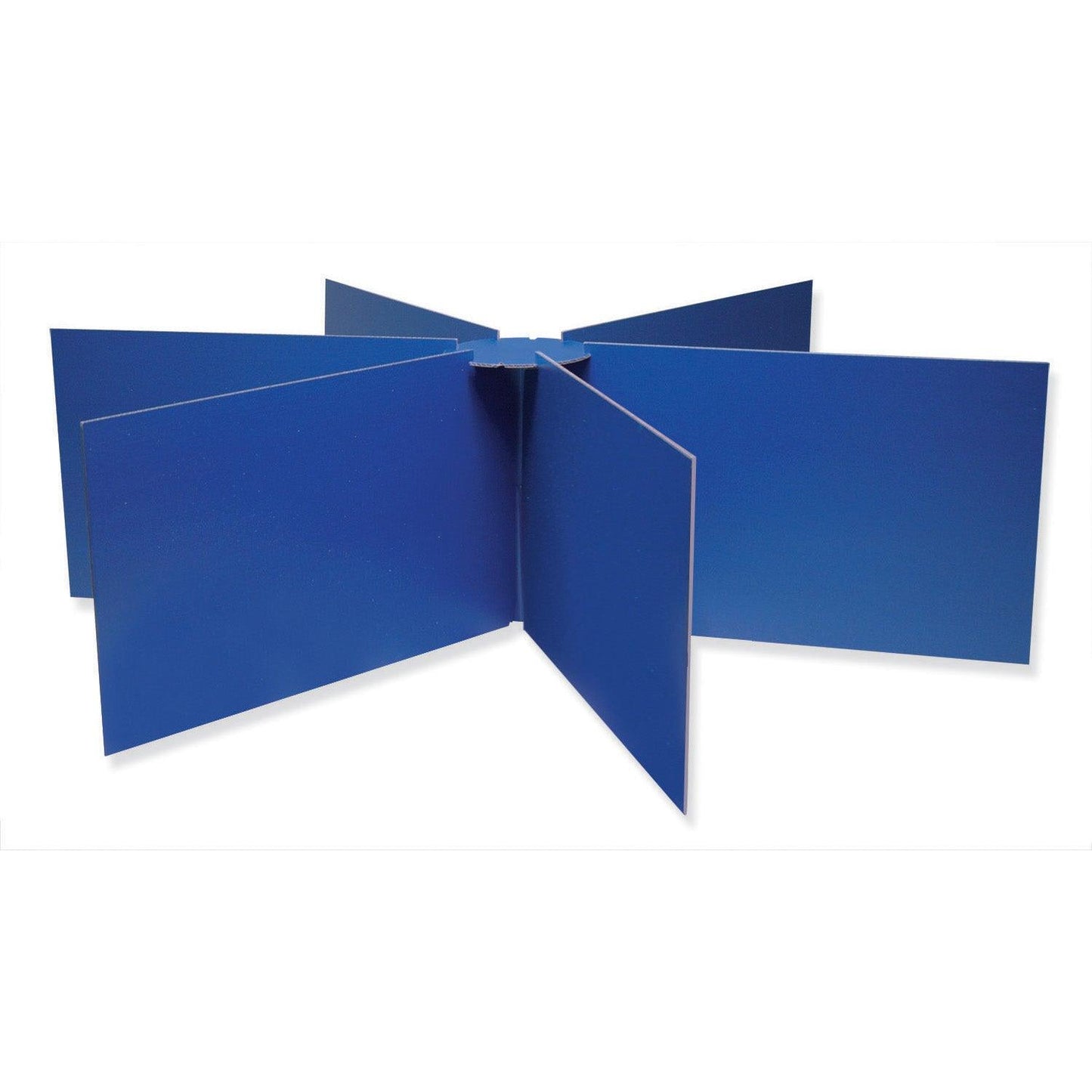 Privacy Boards, Blue, Round Table Compatible, 48" Diameter x 14" High, Pack of 2 - Loomini