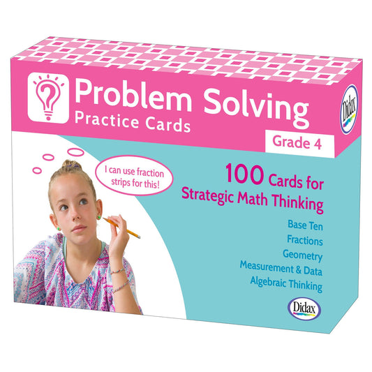 Problem Solving Practice Cards, Grade 4 - Loomini