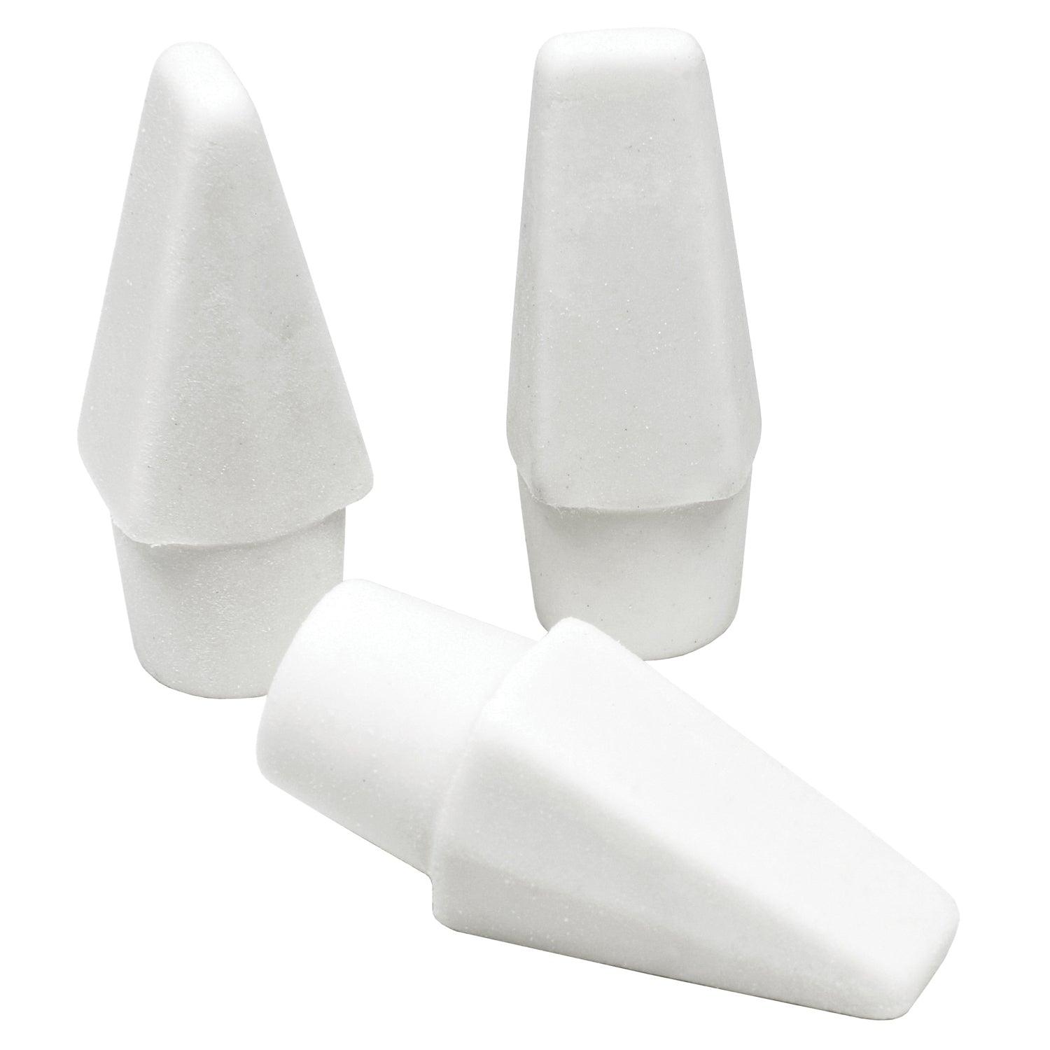 Professional Pencil Cap Erasers, White, 10 Per Pack, 12 Packs - Loomini