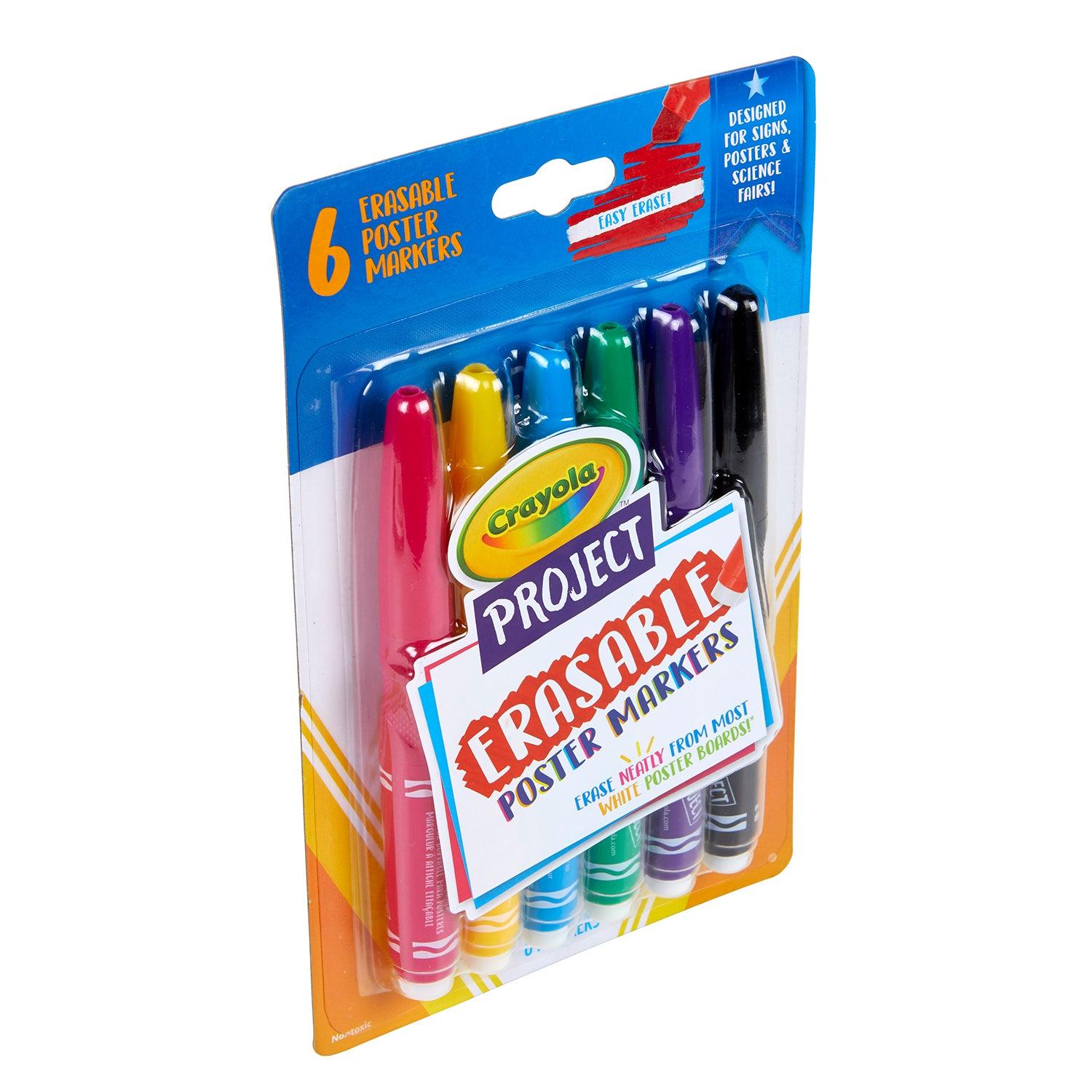 Project Erasable Poster Markers, Pack of 6 - Loomini