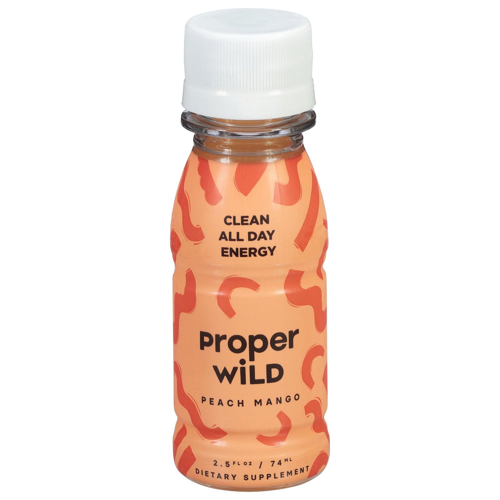 Proper Wild - Energy Shot Peach Mango - Case Of 12-2.5 Fluid Ounces - Loomini