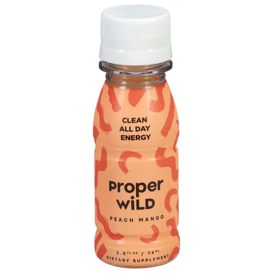 Proper Wild - Energy Shot Peach Mango - Case Of 12-2.5 Fluid Ounces - Loomini