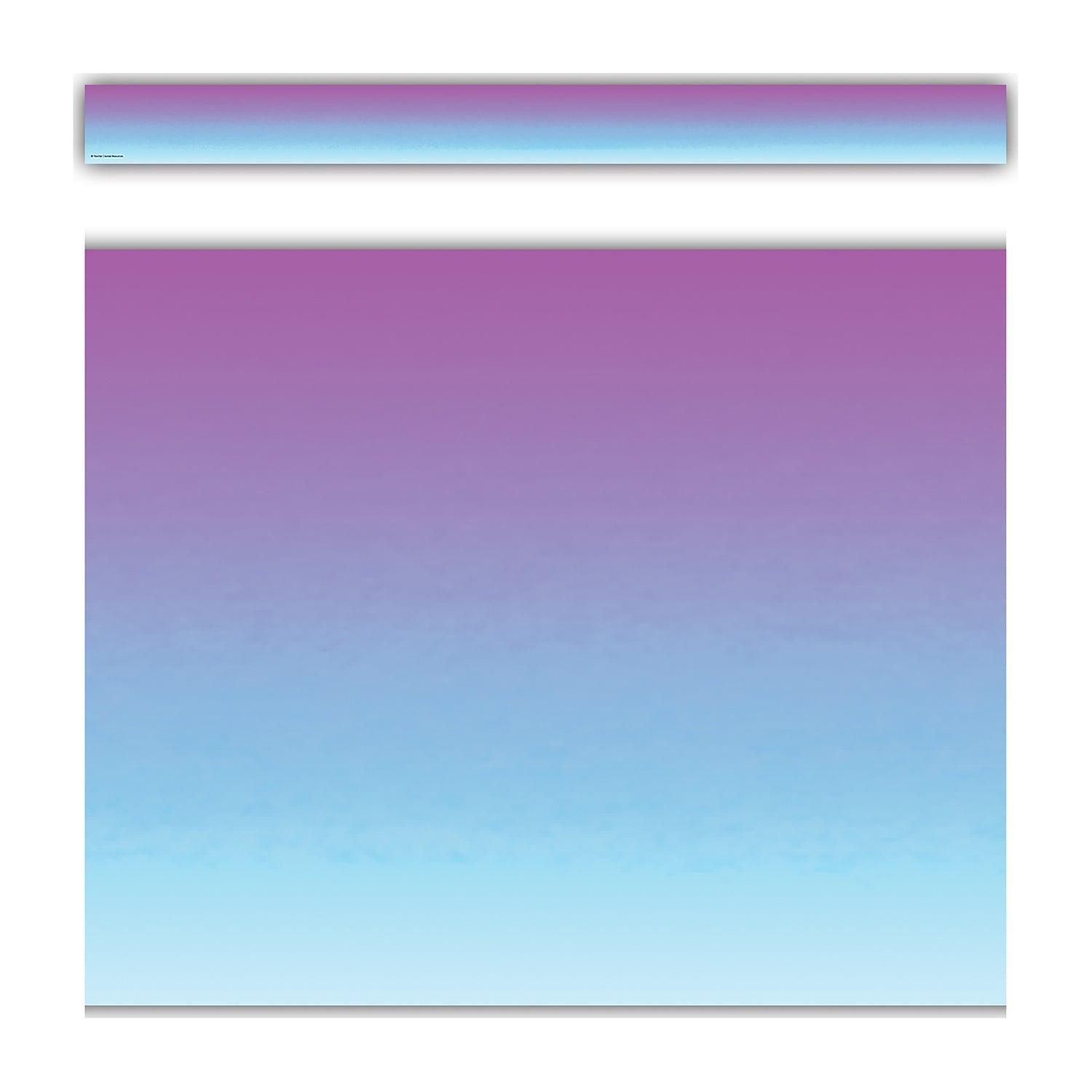 Purple and Blue Color Wash Straight Border Trim, 35 Feet Per Pack, 6 Packs - Loomini