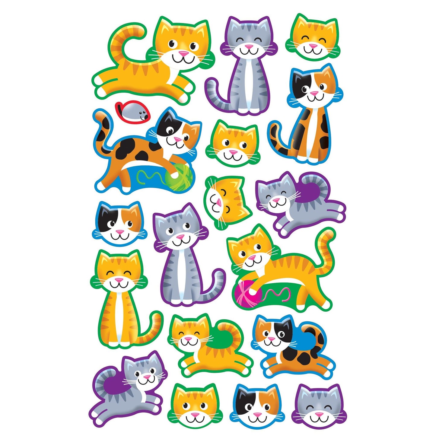 Purr-fect Pets superShapes Stickers-Large, 144 Per Pack, 6 Packs - Loomini