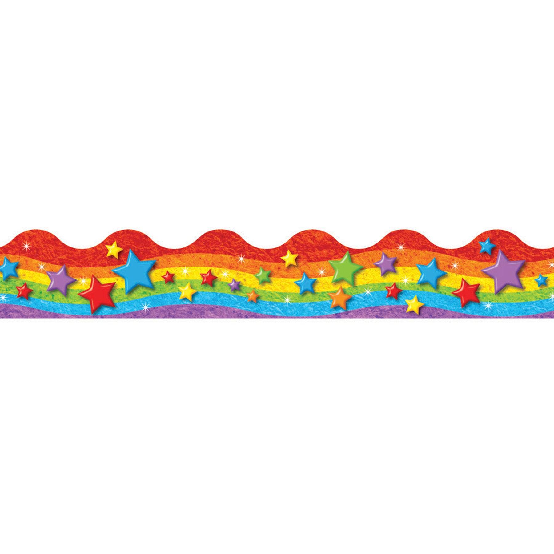 Rainbow & Stars Terrific Trimmers®, 39 Feet Per Pack, 6 Packs - Loomini