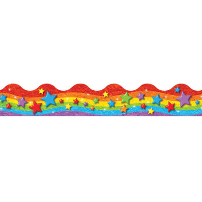 Rainbow & Stars Terrific Trimmers®, 39 Feet Per Pack, 6 Packs - Loomini