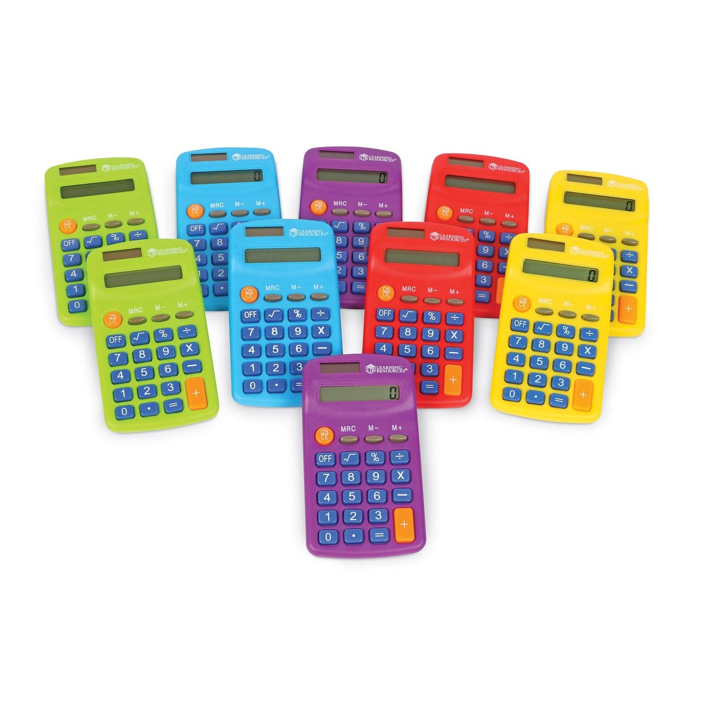 Rainbow Calculators, Set of 10 - Loomini