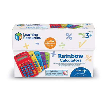 Rainbow Calculators, Set of 10 - Loomini