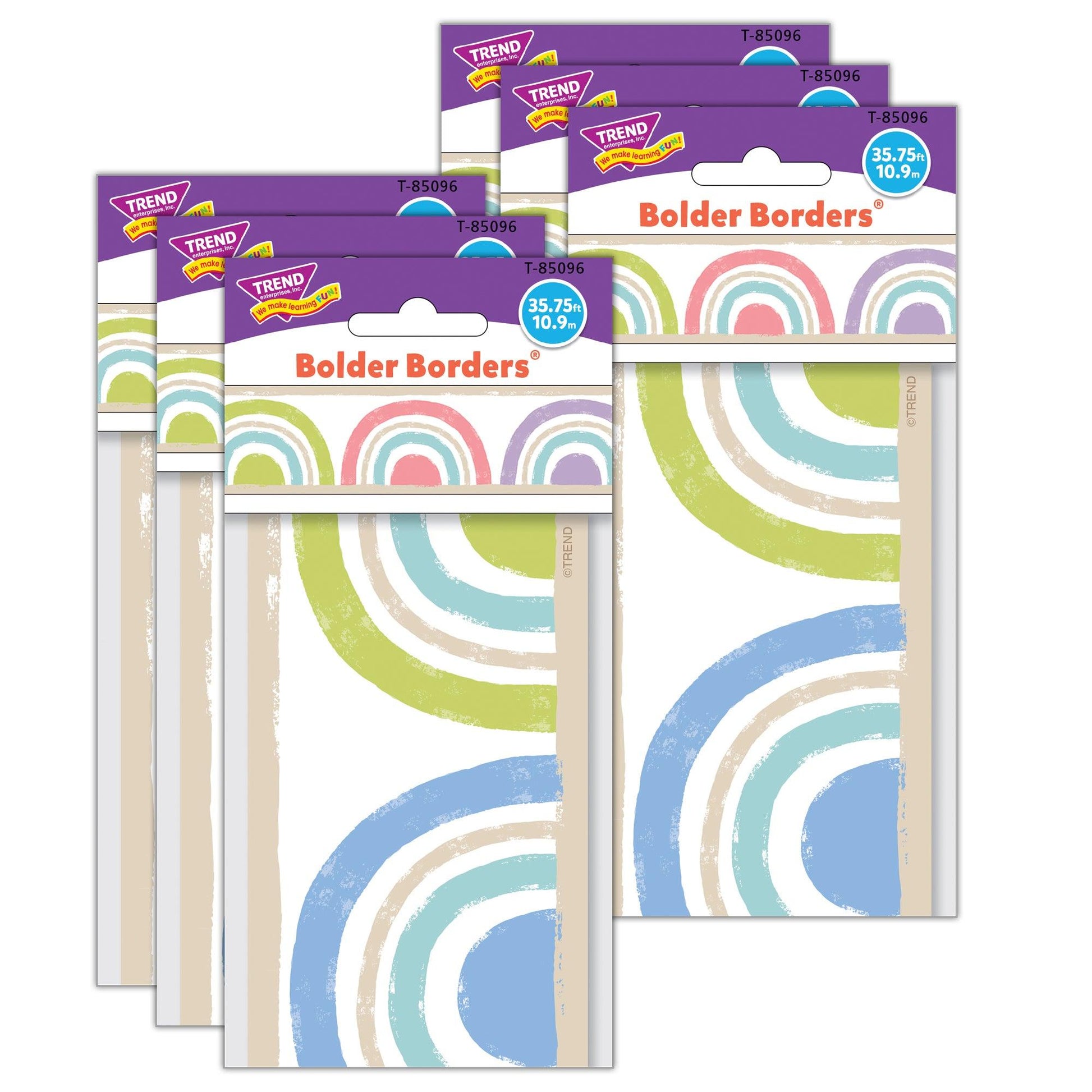 Rainbow Cheer Bolder Borders®, 35.75 Feet Per Pack, 6 Packs - Loomini