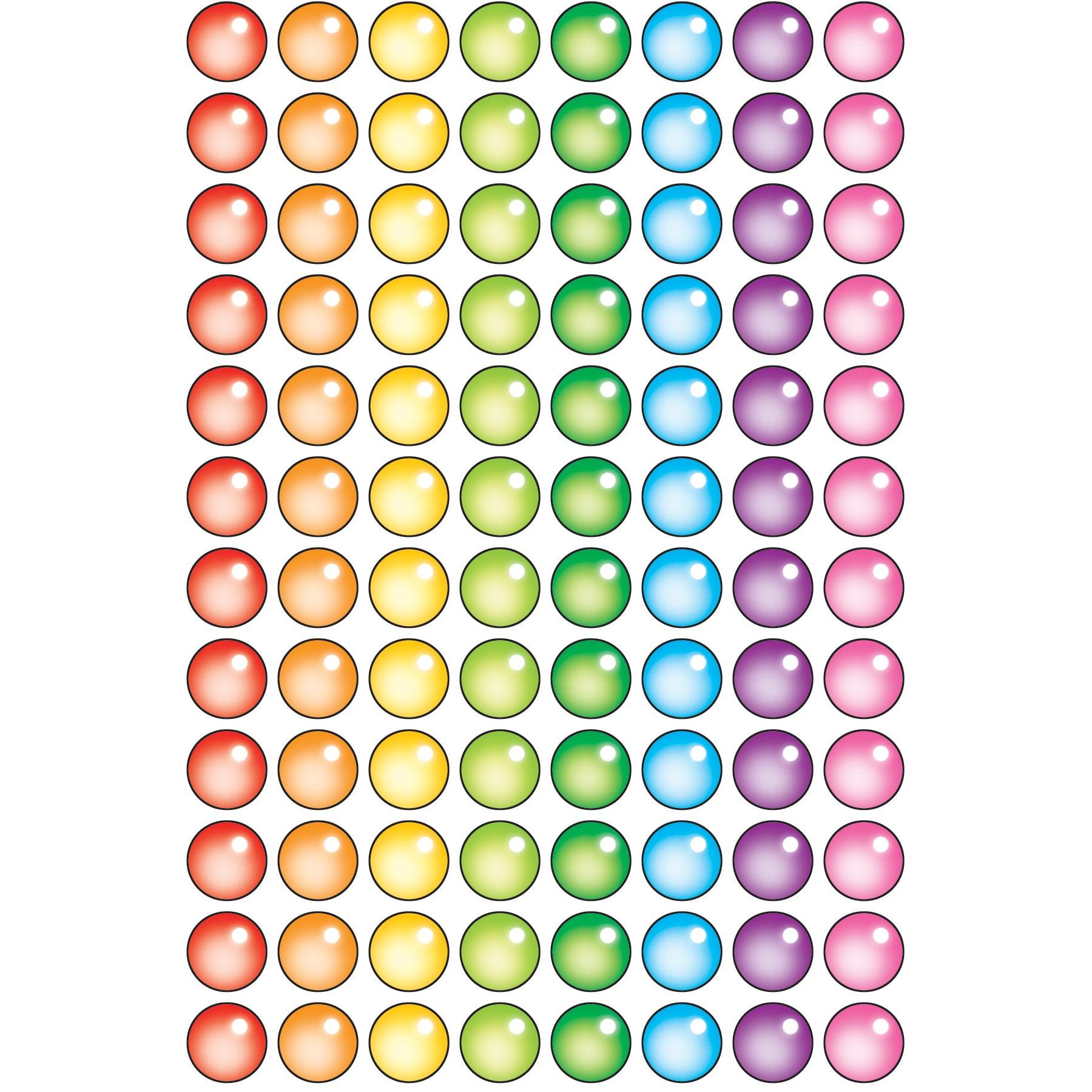 Rainbow Gel superSpots® Stickers, 800 Per Pack, 6 Packs - Loomini