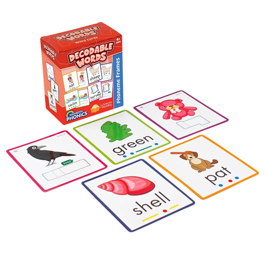 Rainbow Phonics Decodable Word Cards - Loomini