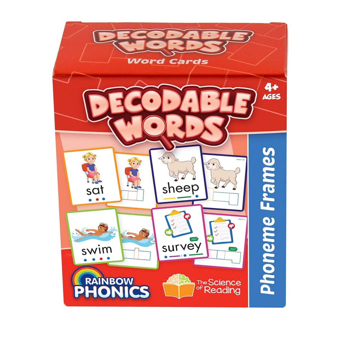 Rainbow Phonics Decodable Word Cards - Loomini