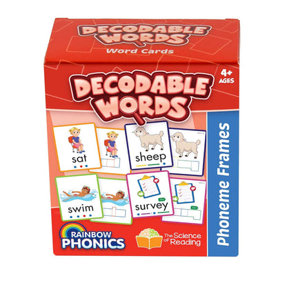 Rainbow Phonics Decodable Word Cards - Loomini