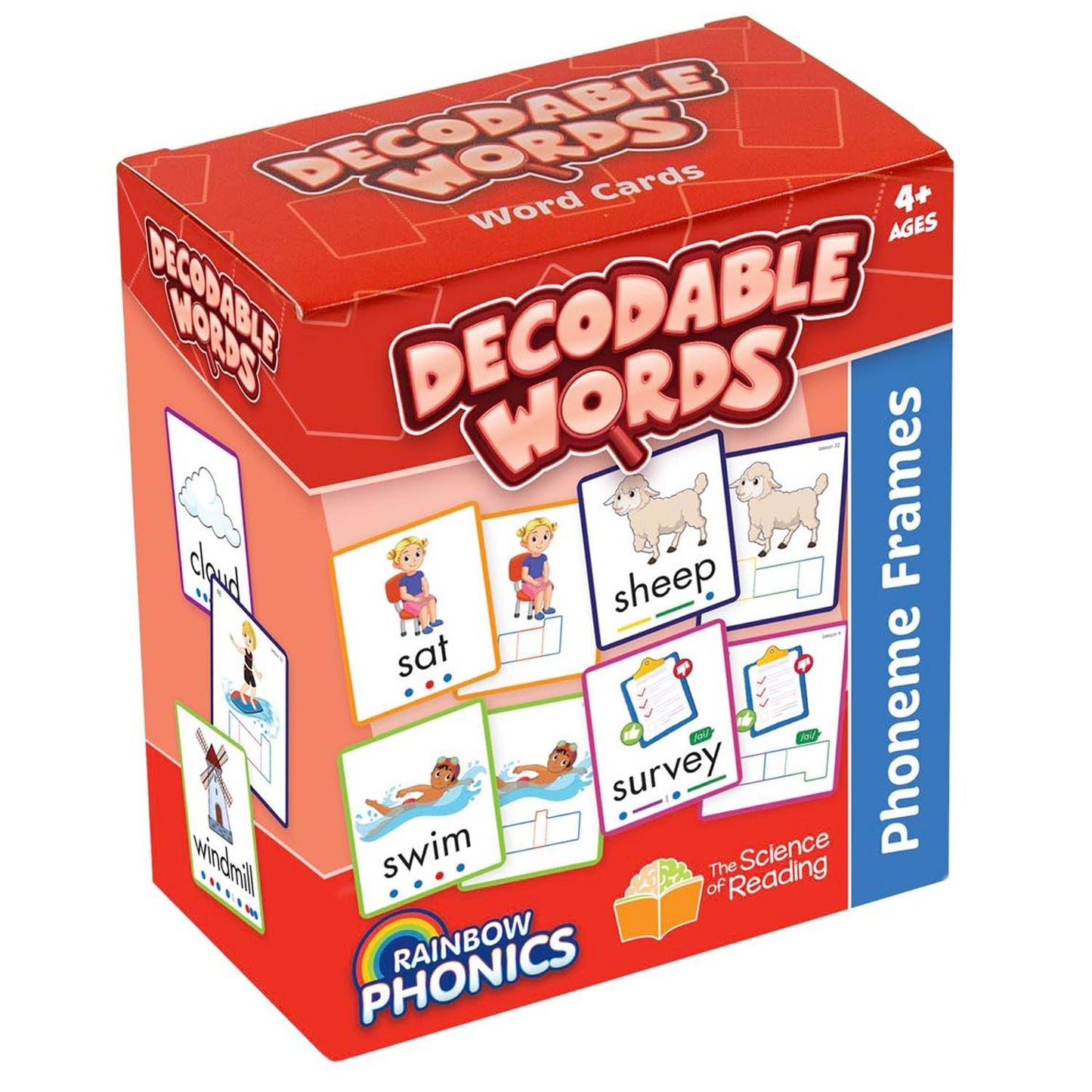 Rainbow Phonics Decodable Word Cards - Loomini