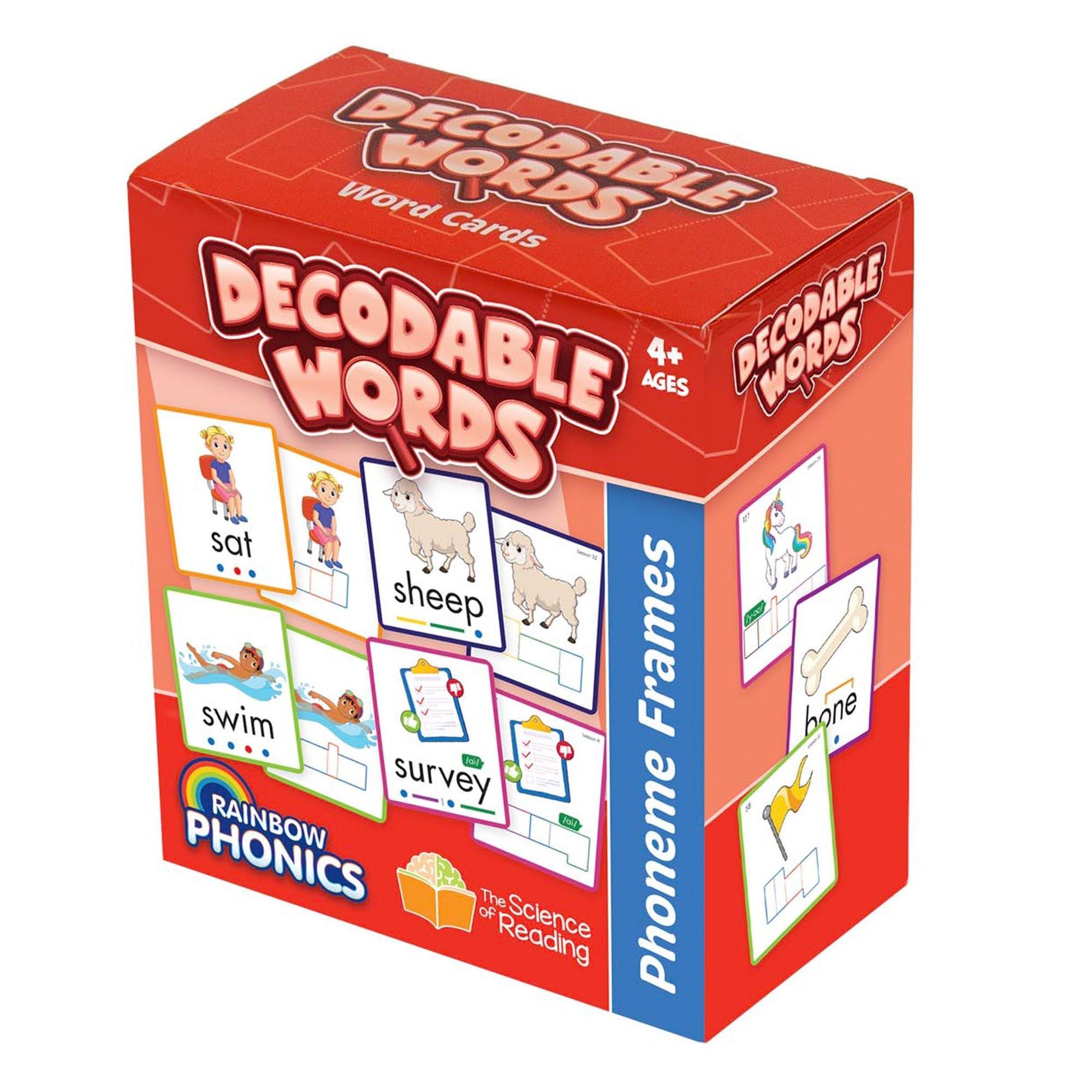 Rainbow Phonics Decodable Word Cards - Loomini