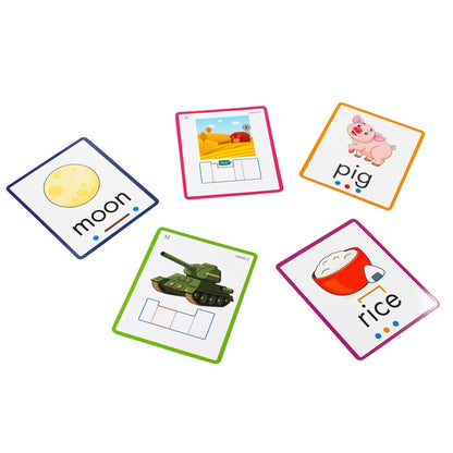 Rainbow Phonics Decodable Word Cards - Loomini