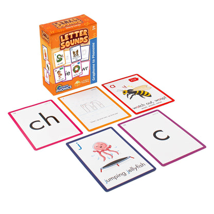 Rainbow Phonics Letter Sound Cards, Graphene to Phoneme - Loomini