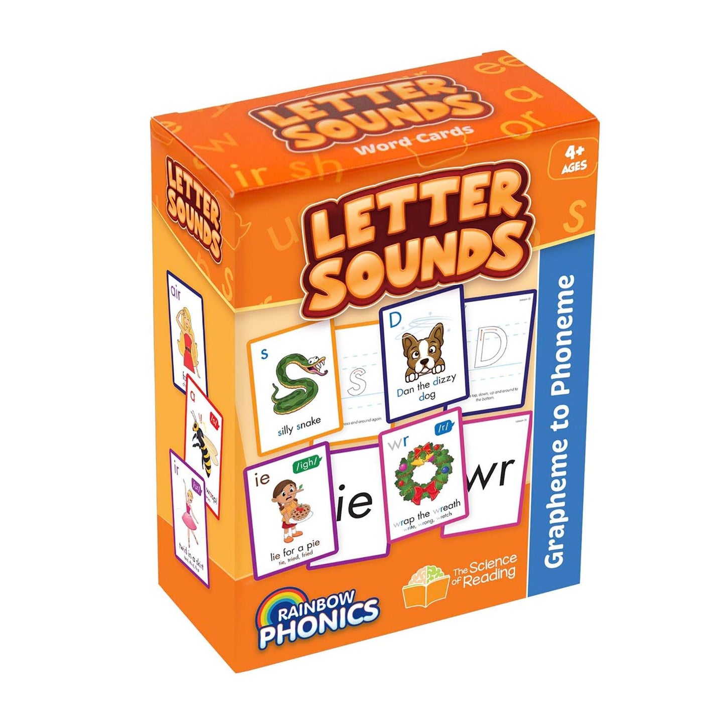 Rainbow Phonics Letter Sound Cards, Graphene to Phoneme - Loomini