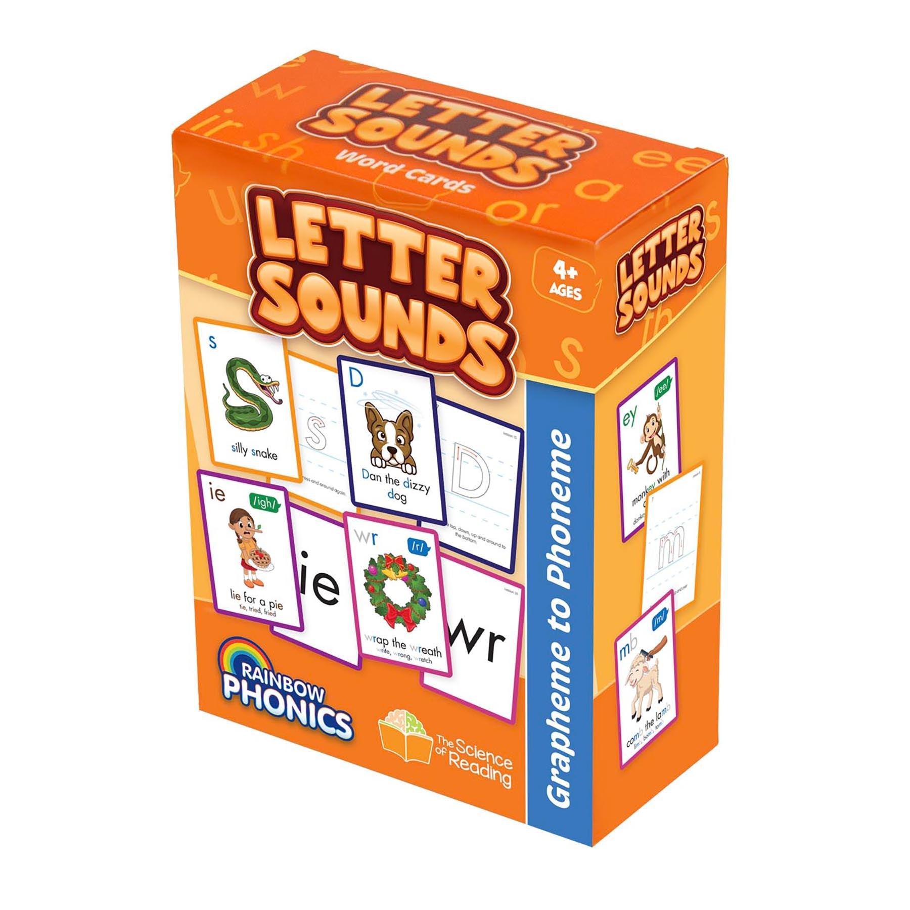 Rainbow Phonics Letter Sound Cards, Graphene to Phoneme - Loomini