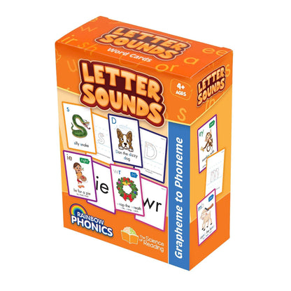 Rainbow Phonics Letter Sound Cards, Graphene to Phoneme - Loomini