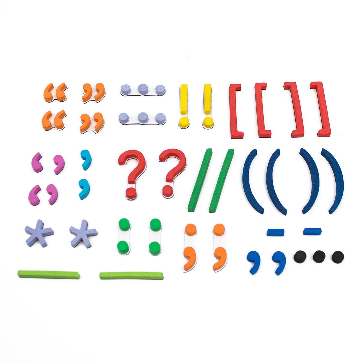 Rainbow Punctuation Marks, 40 Pieces - Loomini