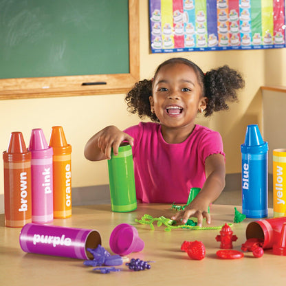 Rainbow Sorting Crayons, 56 Pieces - Loomini