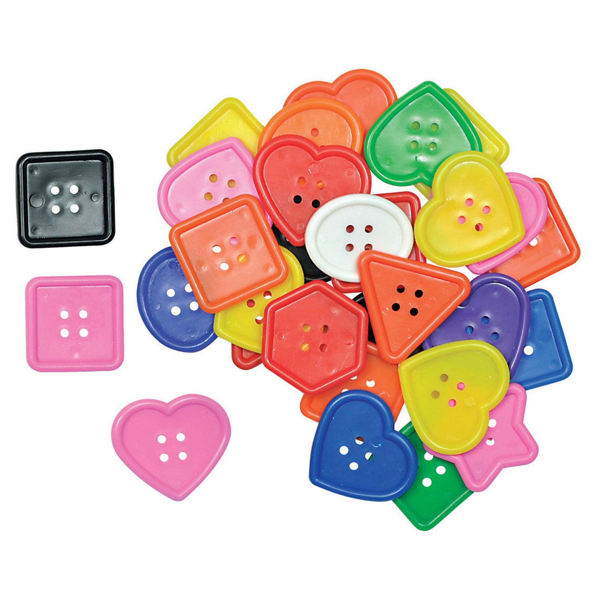 Really Big Buttons™, 8 Shapes, 60 Per Pack, 3 Packs - Loomini