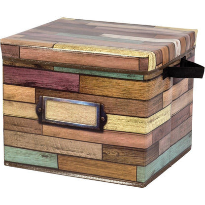 Reclaimed Wood Design Storage Box, Pack of 2 - Loomini