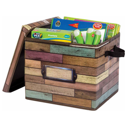 Reclaimed Wood Design Storage Box, Pack of 2 - Loomini