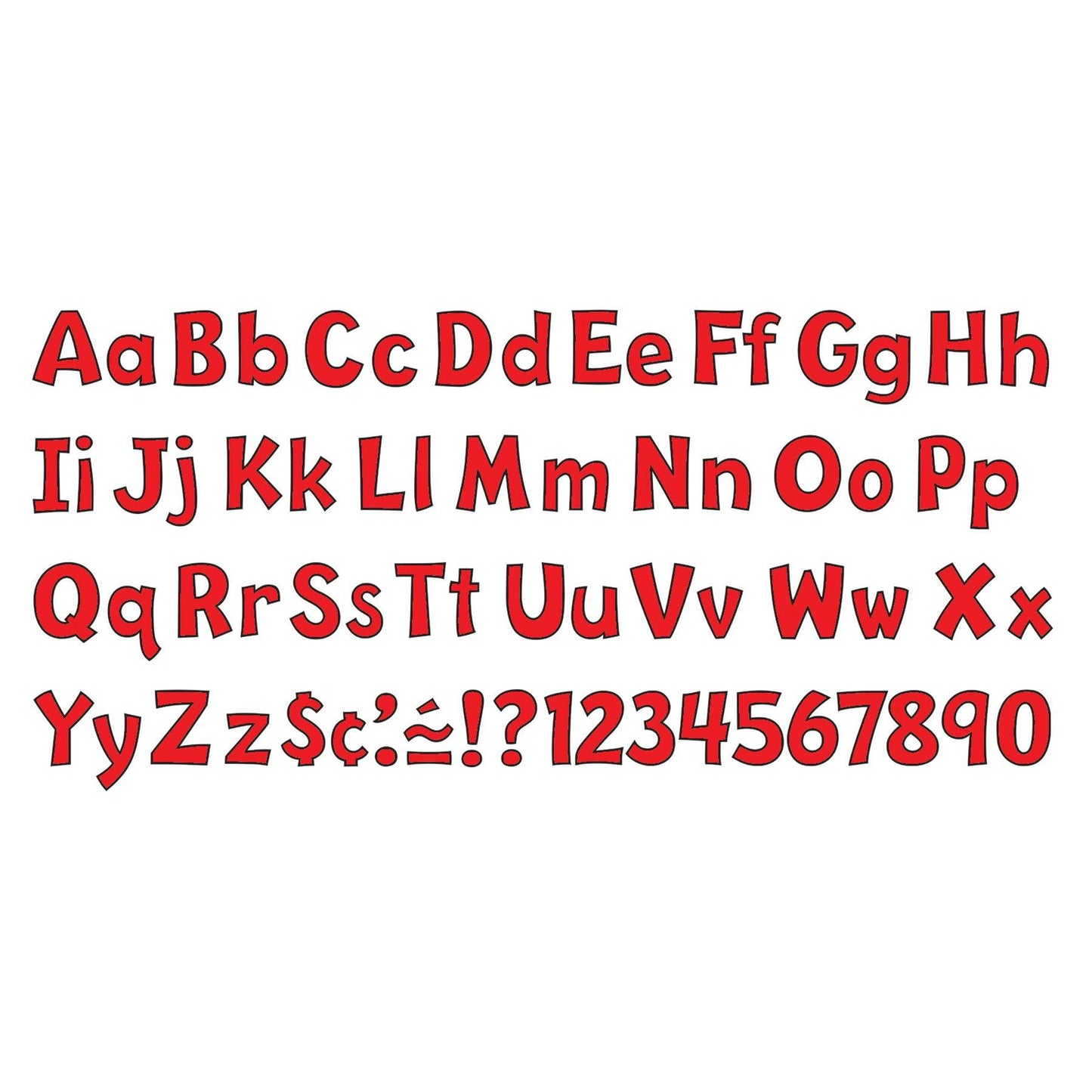 Red 4" Playful Combo Ready Letters®, 3 Packs - Loomini