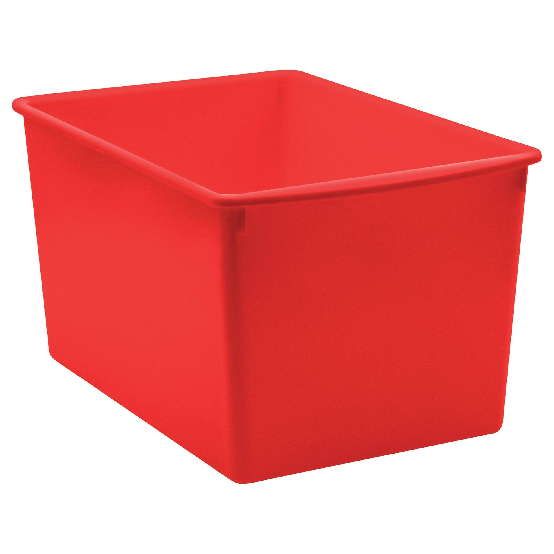 Red Plastic Multi-Purpose Bin, Pack of 3 - Loomini