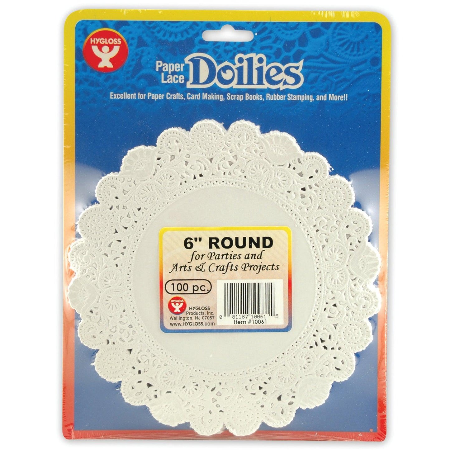 Round Paper Lace Doilies, White, 6", 100 Per Pack, 3 Packs - Loomini