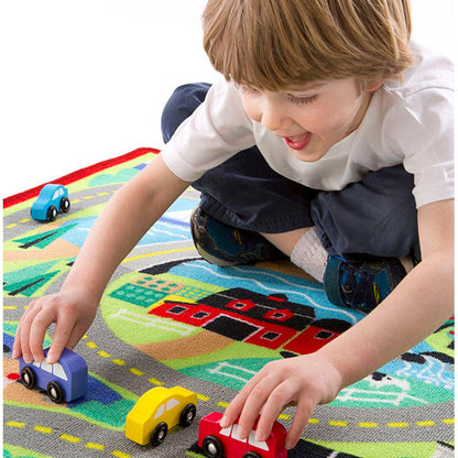 'Round the Town Road Rug & Car Set - Loomini