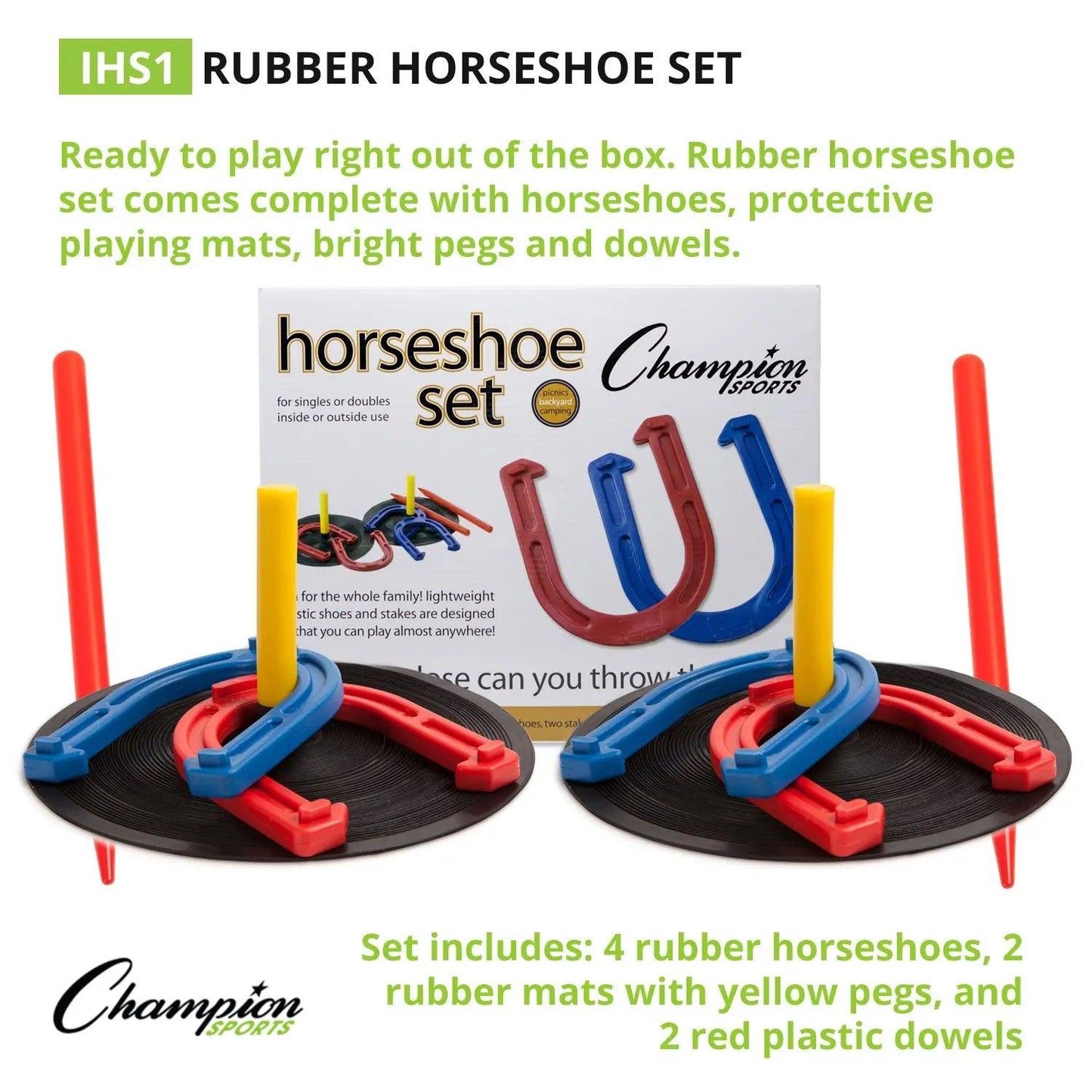 Rubber Horseshoe Set Champion Sports