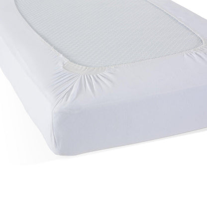 SafeFit™ Elastic Fitted Sheet, Compact-Size, White, Pack of 2 - Loomini