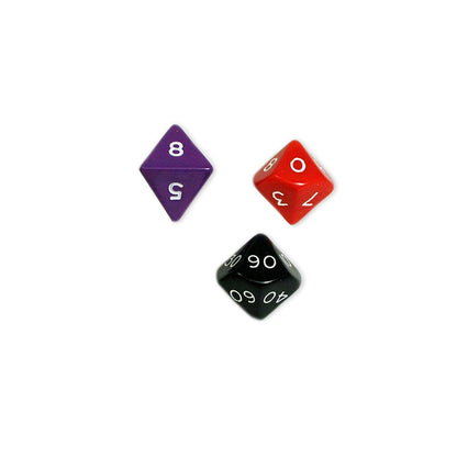 Sampler Set of Opaque Polyhedra Dice, 100 Count - Loomini